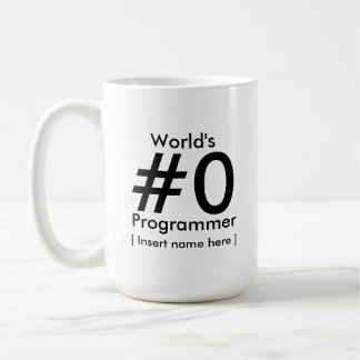 World's #0 Programmer - Personalised Coffee Mug