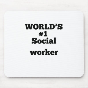 World's #1 Social Worker Mouse Pad