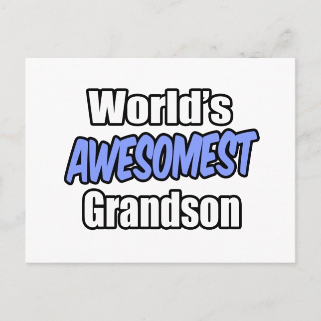 World's Awesomest Grandson Postcard (Front)