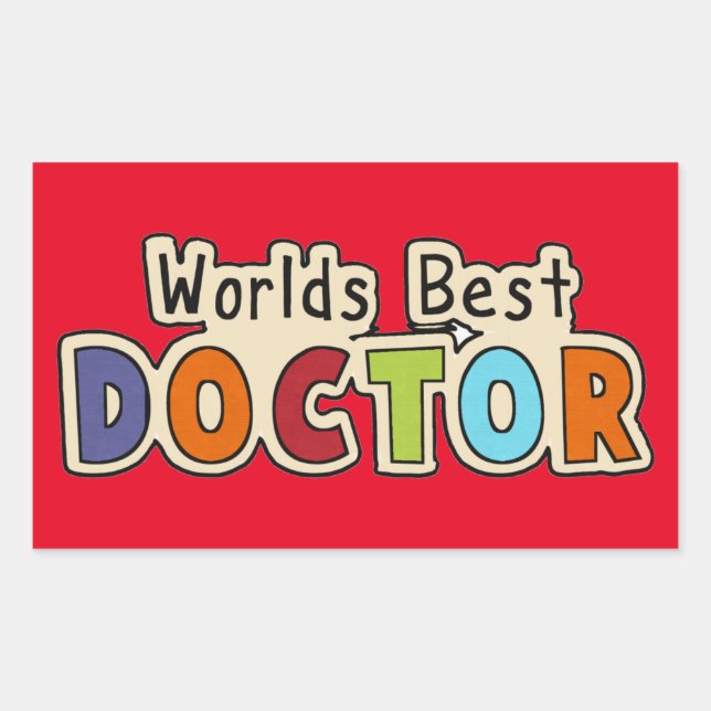Worlds Beast Doctor word art sticker (Front)