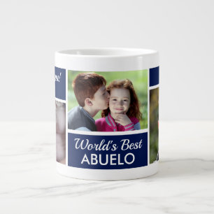 World's Best Abuelo Photo Collage Giant Coffee Mug