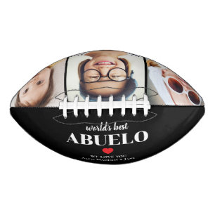 World's Best Abuelo We Love You 3 Photo Collage Football