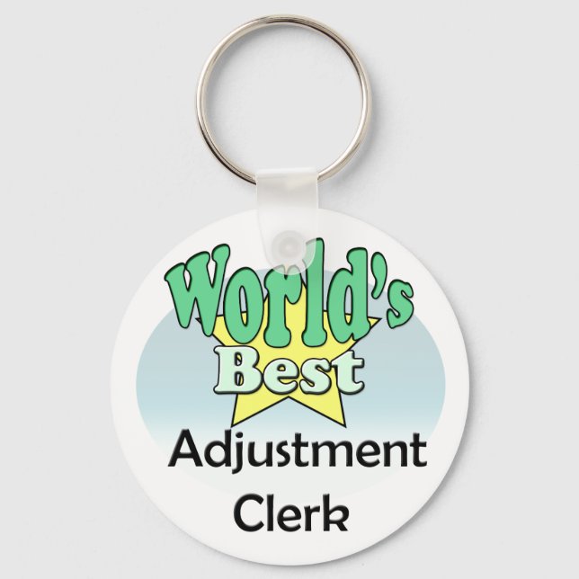 World's Best Adjustment Clerk Key Ring (Front)