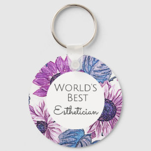 World's Best Aesthetician gift 5 Key Ring