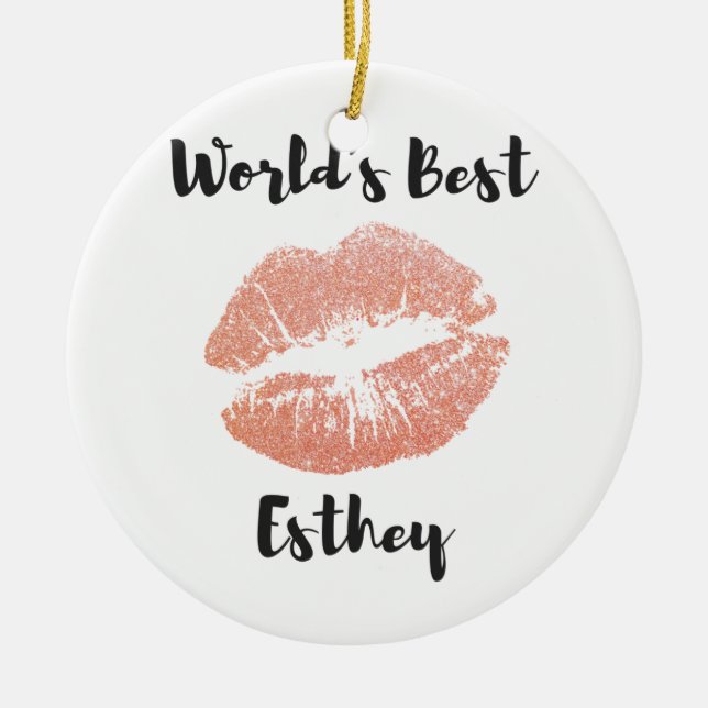 World's Best Aesthetician gift 6 Ceramic Tree Decoration (Front)