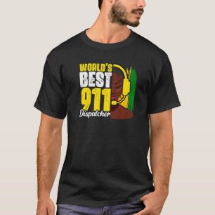 World's Best African American 911 Dispatcher Dispa T-Shirt