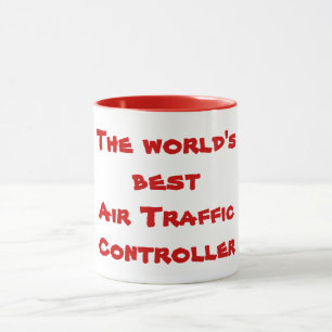 World's Best  Air Traffic Controller  in red Mug