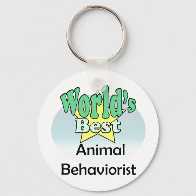 World's Best Animal Behaviorist Key Ring (Front)