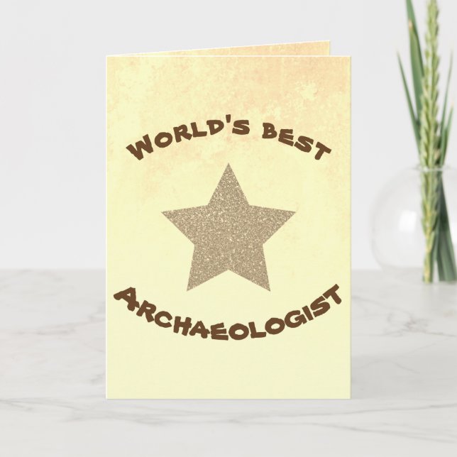 World's Best Archaeologist Golden Star Card (Front)
