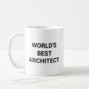 Worlds Best Architect Funny Career Coworker Gift Coffee Mug