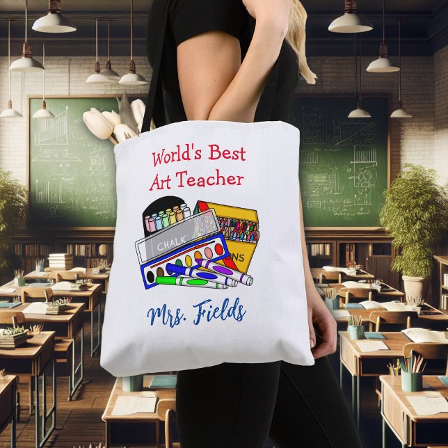 World's Best Art Teacher Tote Bag (Creator Uploaded)