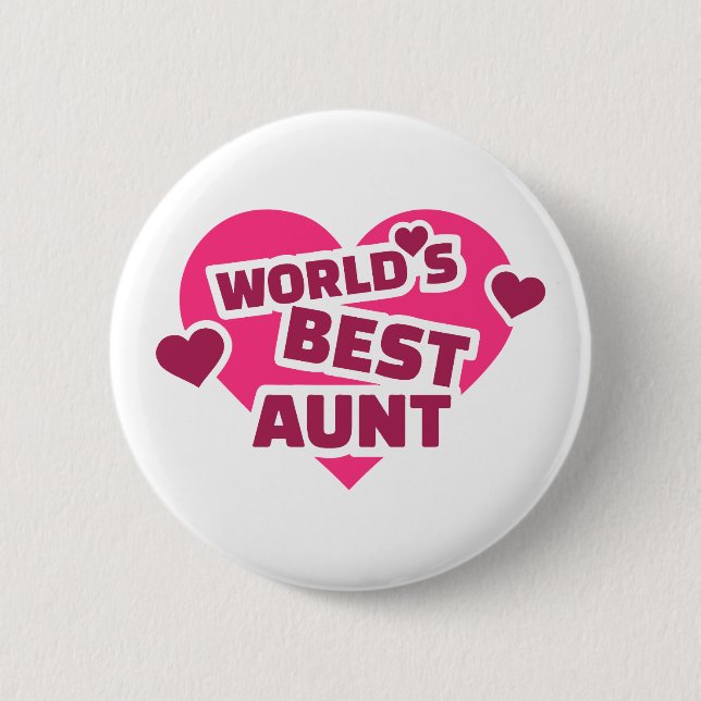 World's best Aunt 6 Cm Round Badge (Front)