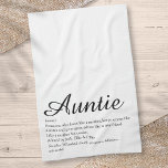 World's Best Aunt, Auntie Definition Chic Script Tea Towel<br><div class="desc">Personalize for your special,  favorite Aunt or Auntie to create a unique gift. A perfect way to show her how amazing she is every day. Designed by Thisisnotme©</div>