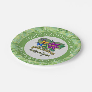 World's Best Aunt Beauty and Grace Paper Plate