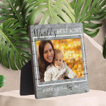 World's Best Aunt Custom Photo Rustic Gray Wood Plaque<br><div class="desc">A simple and memorable gift for the new auntie personalized with her favorite photo with niece or nephew.</div>