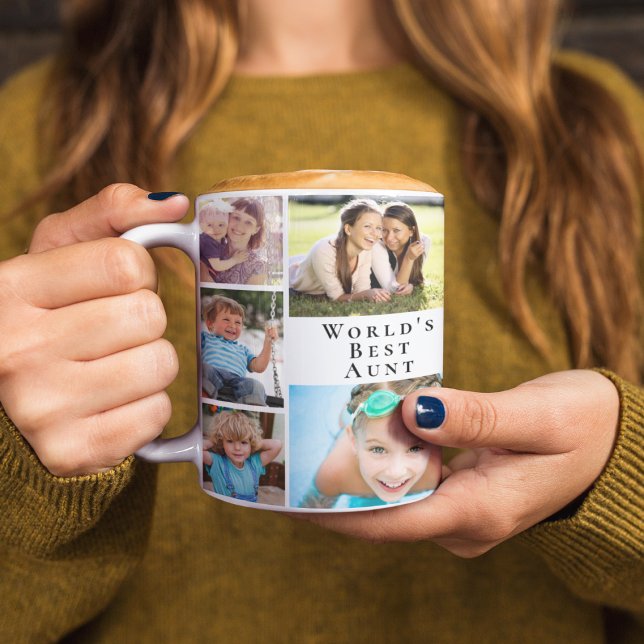 World's Best Aunt Photo Collage Coffee Mug (Creator Uploaded)