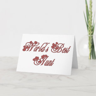 World's Best Aunt Valentine Tees and GIfts Holiday Card