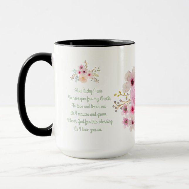 World's Best AUNTIE MUG POEM, Personalised (Left)