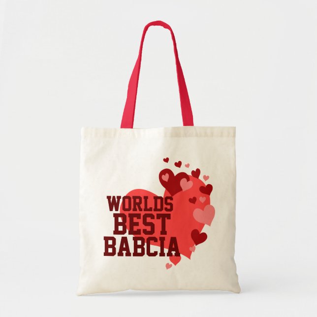 Worlds Best Babcia Personalised Tote Bag (Front)