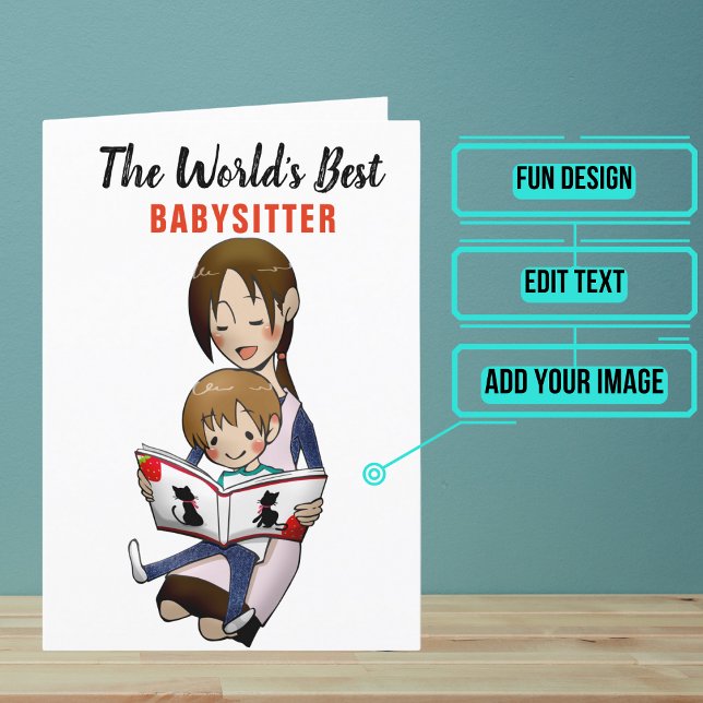 World's Best Babysitter Thank You Card (Show your babysitter that you dearly appreciate her.)