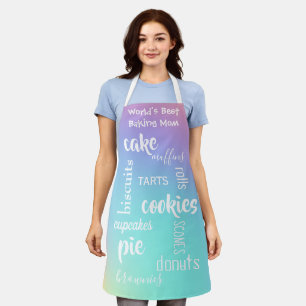 World's Best Baking Mum Words Apron
