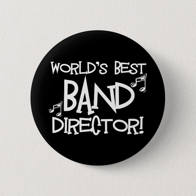 World's Best Band Director 6 Cm Round Badge (Front)
