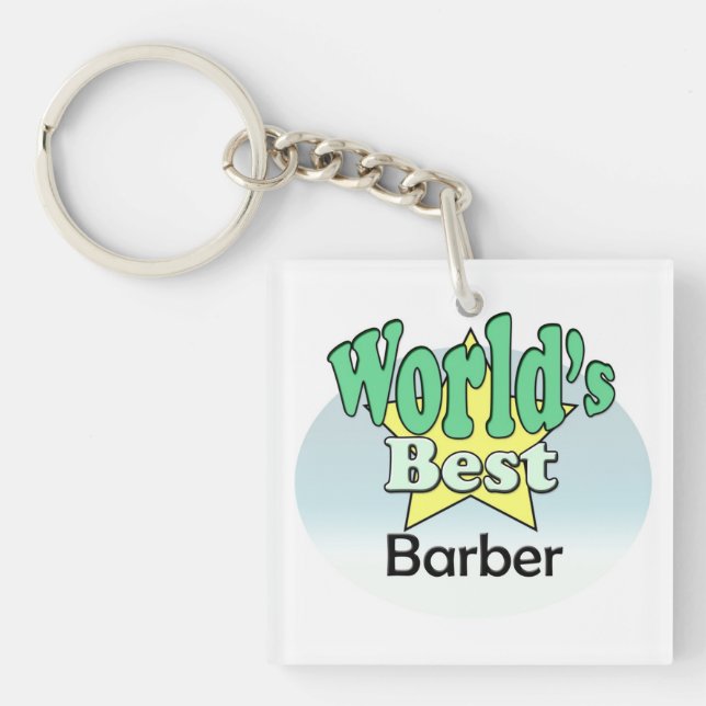 World's best Barber Key Ring (Front)