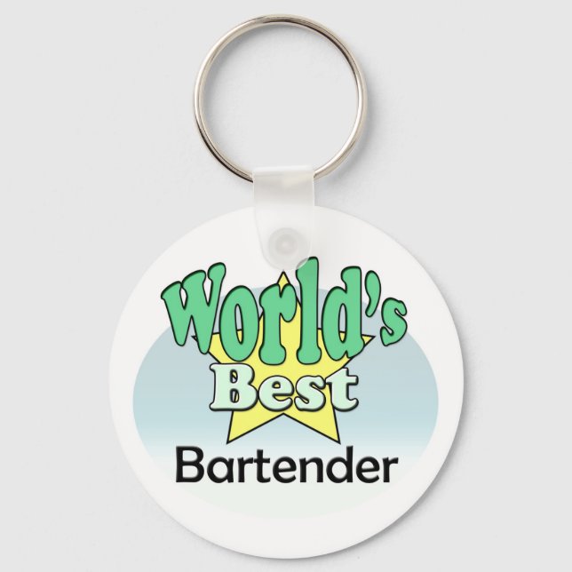 World's Best Bartender Key Ring (Front)