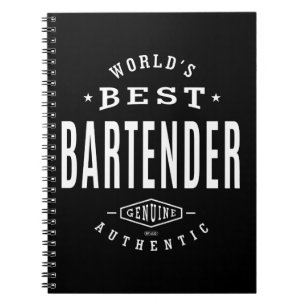 World's Best Bartender Spiral Notebook