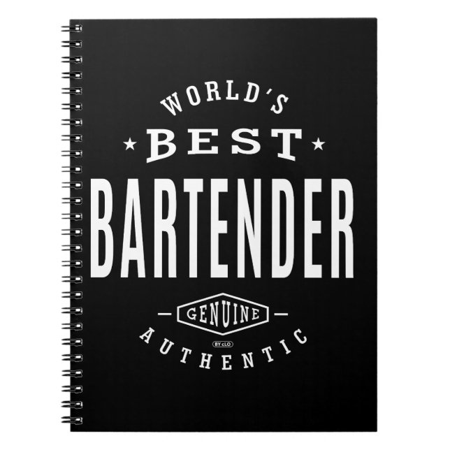 World's Best Bartender Spiral Notebook (Front)
