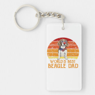 Worlds Best Beagle Dad Beagle Lover Key Ring