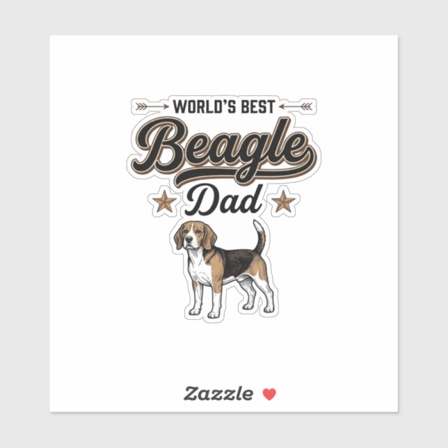 Worlds Best Beagle Dad Vintage Dog (Sheet)