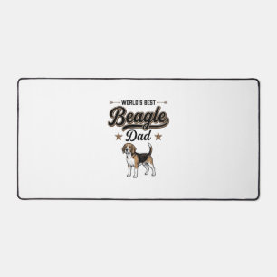 Worlds Best Beagle Dad Vintage Dog Desk Mat