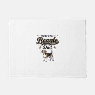 Worlds Best Beagle Dad Vintage Dog Doormat