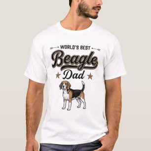 Worlds Best Beagle Dad Vintage Dog T-Shirt
