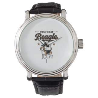 Worlds Best Beagle Dad Vintage Dog Watch