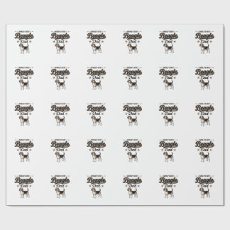 Worlds Best Beagle Dad Vintage Dog Wrapping Paper
