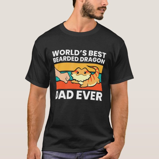 World's Best Bearded Dragon Dad Ever T-Shirt (Front)