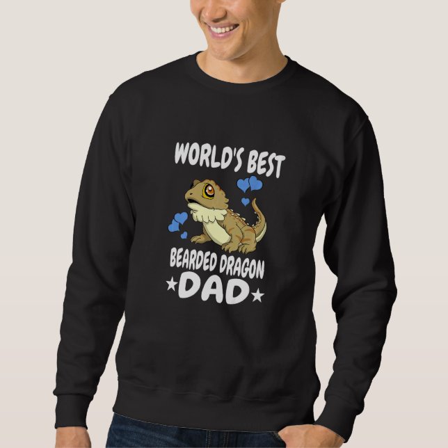 World's Best Bearded Dragon Dad Lizard   Sweatshirt (Front)