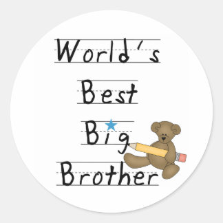 World's Best Big Brother Classic Round Sticker