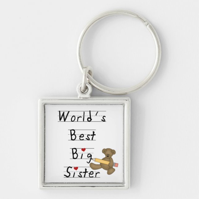 World's Best Big Sister Gifts Key Ring (Front)
