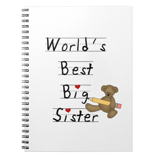 World's Best Big Sister Gifts Notebook (Front)