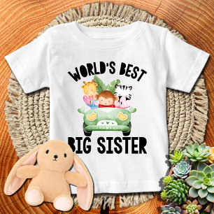 World's Best Big Sister   Jungle Animals  Baby T-Shirt