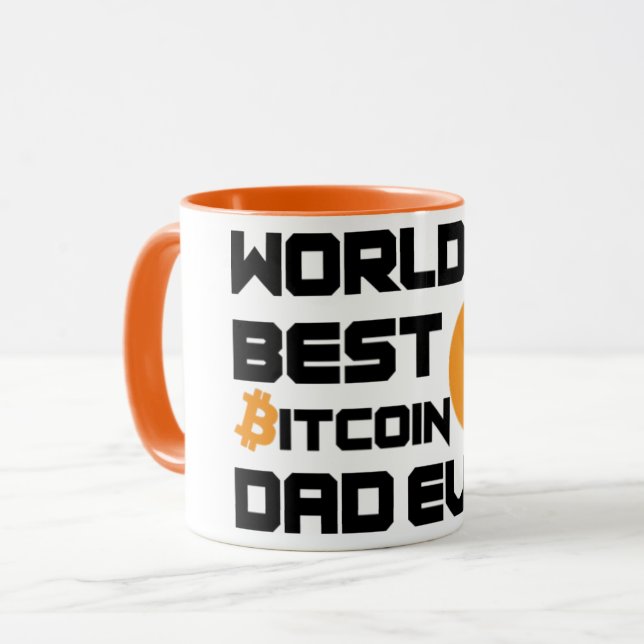 World's Best Bitcoin BTC Dad Crypto Mug (Front Left)