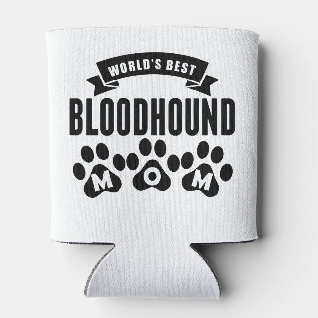 World's Best Bloodhound Mum Can Cooler (Back)
