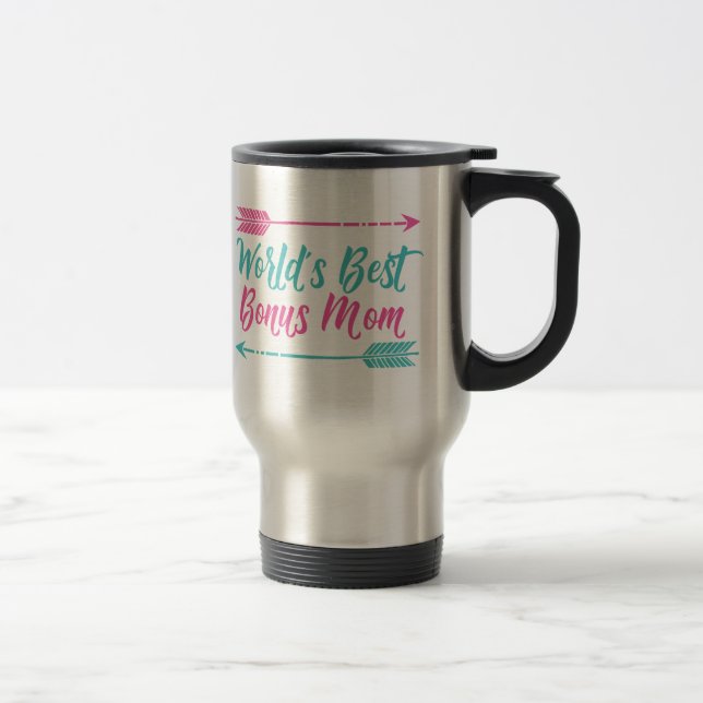 World's Best Bonus Mum Travel Mug (Right)