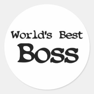 Worlds Best Boss Classic Round Sticker