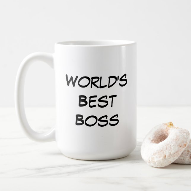 Worlds Best Boss Coffee Mug (With Donut)