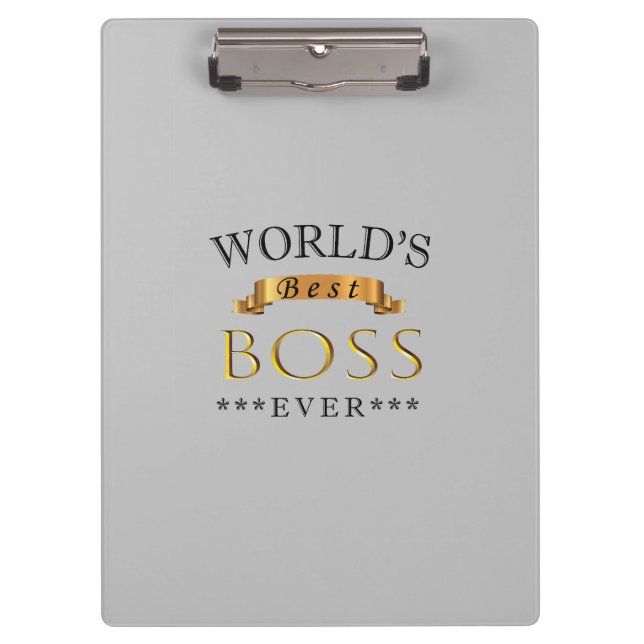 World's best boss ever clipboard (Front)