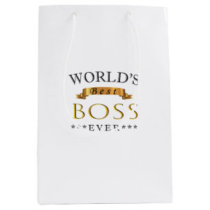 World's best boss ever medium gift bag